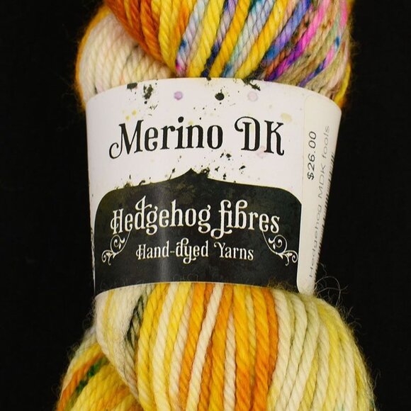 Hedgehog Fibres Merino DK Yarn 2 Skein Hand-Dyed Fool's Gold - Picture 3 of 5